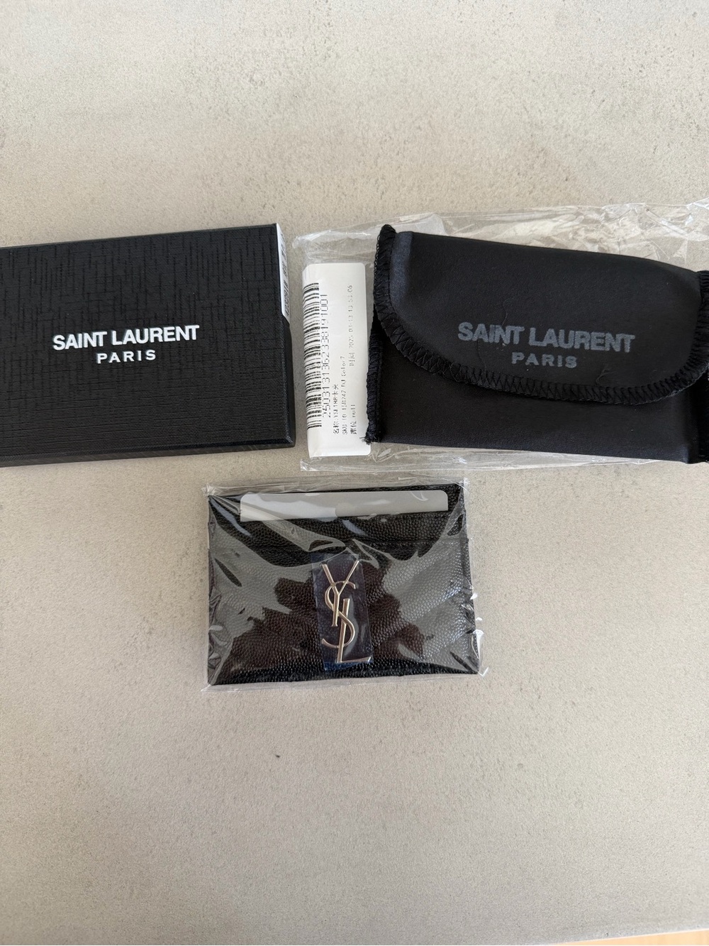 Black Quilted Cardholder with Gold Logo - Picture 5 of 5